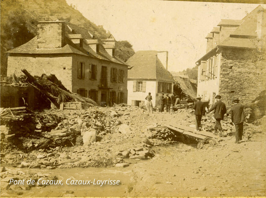 Cazaux-Layrisse, Pont de Cazaux détruit en 1897