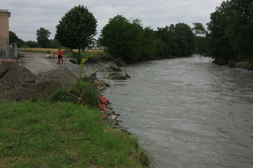 Montée des eaux à Valentine en 2013