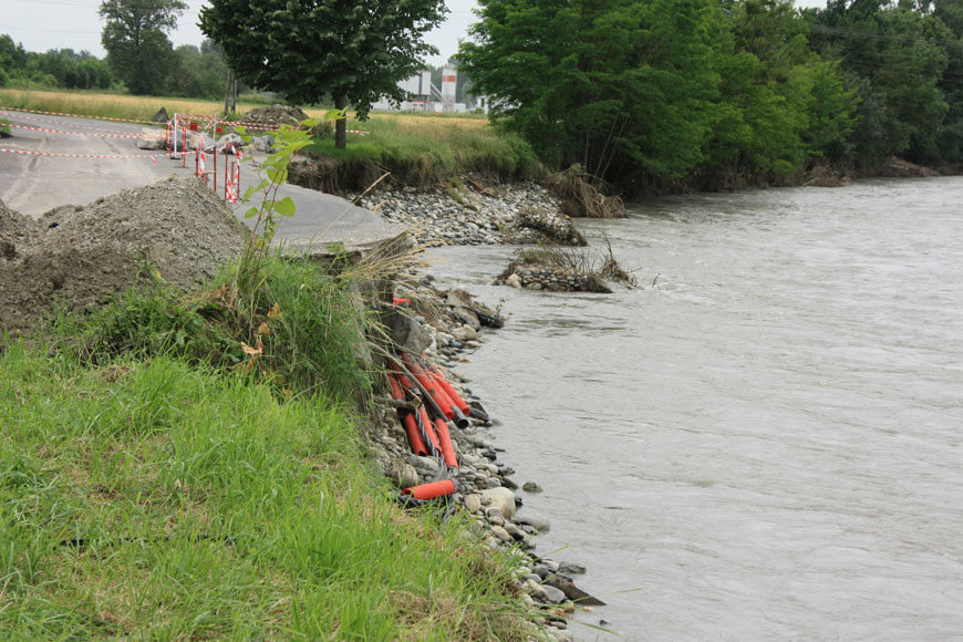 Montée des eaux à Valentine en 2013