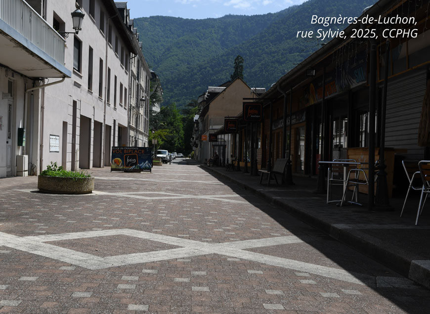 La rue Sylvie à Bagnères-de Luchon aujourd'hui